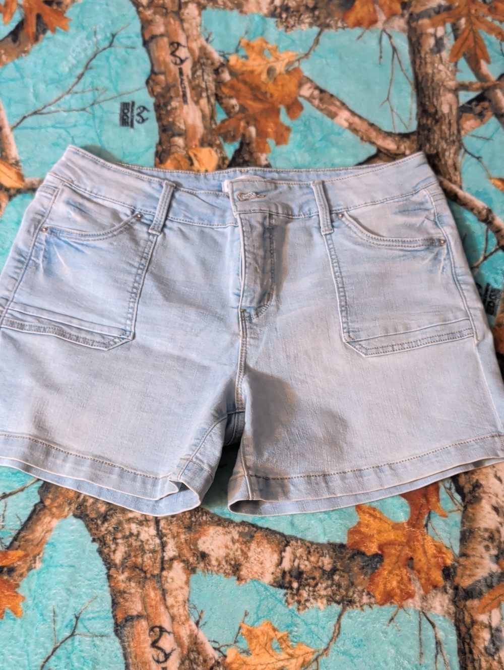 Royalty For Me Light Blue Denim Jean Shorts